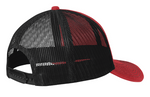 JaxAxe Badge Adjustable Mesh Back Hat - Red/Black