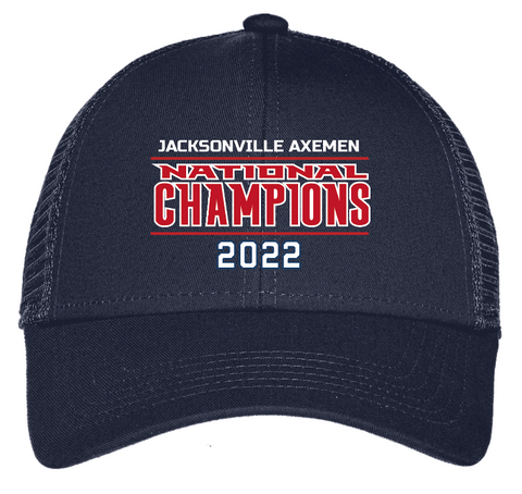 2022 Axemen Navy Blue National Champions Mesh Hat