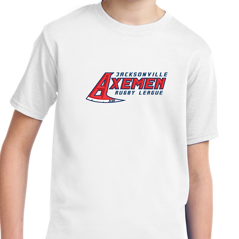 Youth Axemen Logo Shirt 100% Cotton White